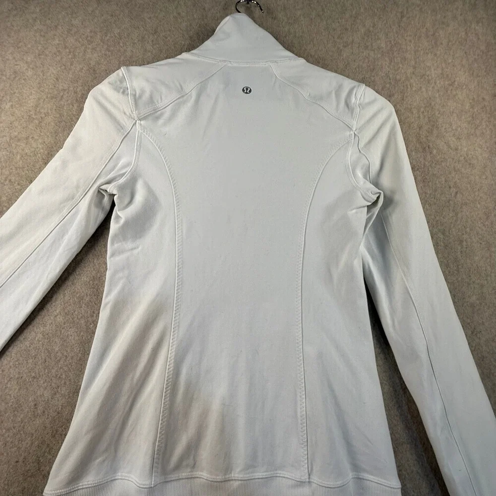 Lululemon Define Jacket White Luon Full Zip Athletic Yoga Workout Top Size 4